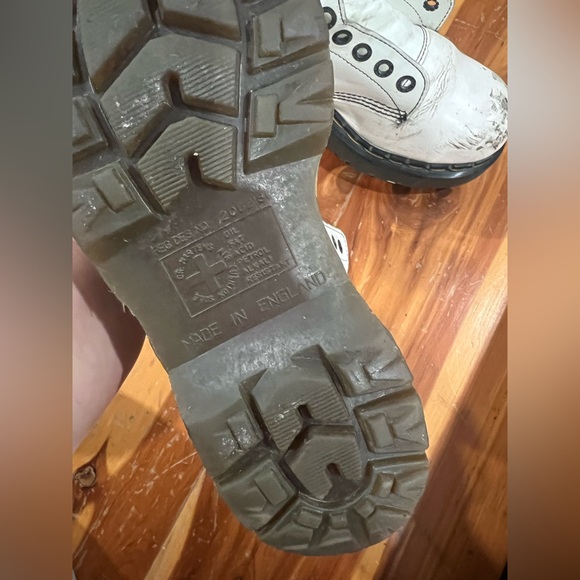 Dr Martens Bex Steel Toe White Platform Combat Boots - Picture 16 of 16